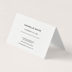 Attorney at Law Minimalist Professional Business Card