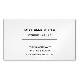 Attorney at Law Minimalist Professional Magnetic Business Card