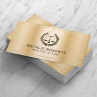 Attorney at Law Modern Gold Frame Lawyer Office