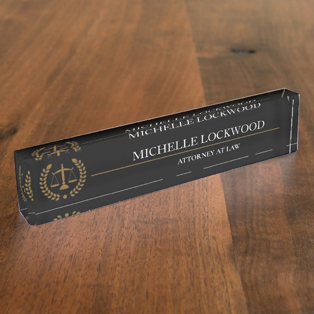 Attorney at Law Nameplate (Side)