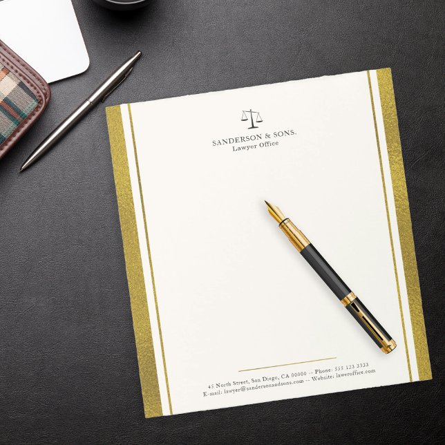 Attorney at law office elegant professional notepad (Creator Uploaded)