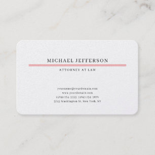 Attorney at Law Pearl Minimalist Classical Pro Business Card