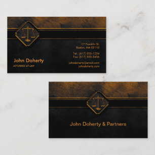ATTORNEY AT LAW Perfect Dark Business Card