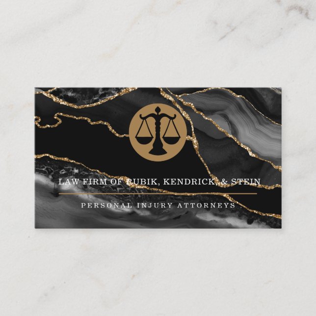 Attorney at Law Personal Injury Lawyer  Business Card (Front)