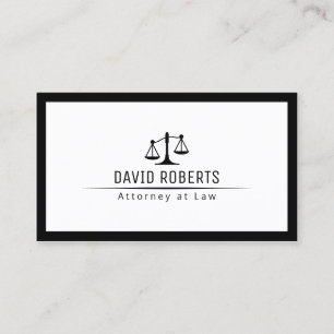 Attorney at Law Plain Border Lawyer Business Card