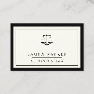 Attorney At Law Plain Simple Professional Elegant Business Card