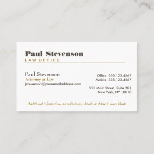 Attorney at Law Premium Business Card