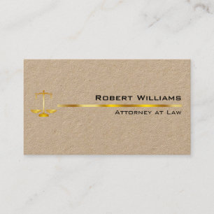Attorney At Law Professional Simple Gold Legal Business Card