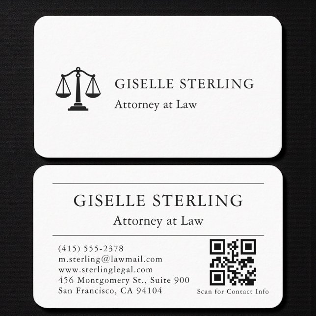 Attorney at Law QR Code Business Card (Creator Uploaded)