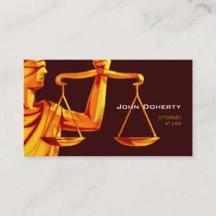ATTORNEY AT LAW Scales of Justice Business Card