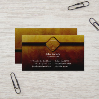 ATTORNEY AT LAW | Scales of Justice Business Card