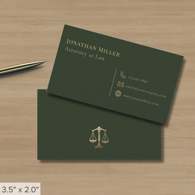 Attorney at Law Simple Modern  Business Card (Creator Uploaded)