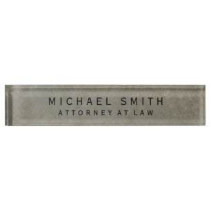 Attorney at Law Stone Design Simple Minimalist Nameplate
