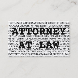 Attorney at Law Terms Business Card