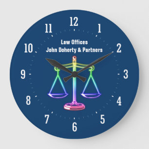 Attorney at Law Time for Justice - Wall Clock