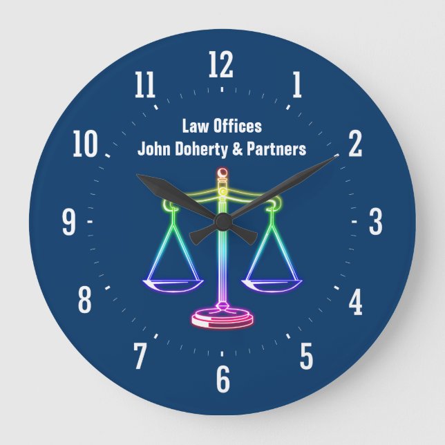 Attorney at Law | Time for Justice - Wall Clock (Front)