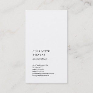 Attorney at Law Trendy Minimalist Elegant Simple Business Card