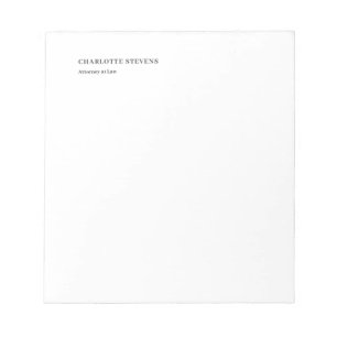 Attorney at Law Trendy Minimalist Elegant Simple Notepad