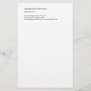 Attorney at Law Trendy Minimalist Elegant Simple Stationery