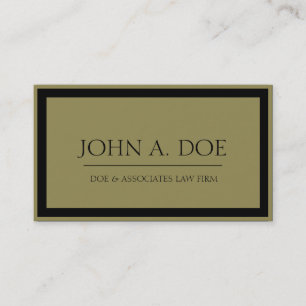 Attorney Black/Antique Gold Border Business Card