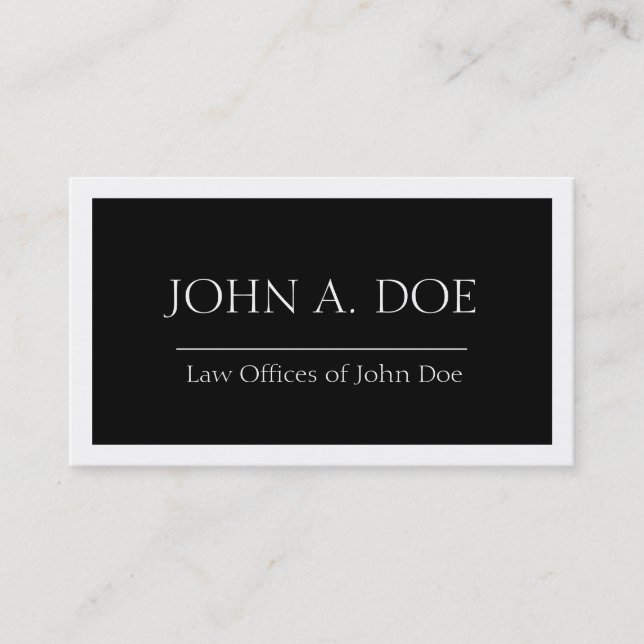 Attorney Black Banner - Available Letterhead - Business Card (Front)