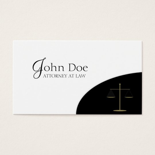 Attorney Black/Gold Corner Business Card