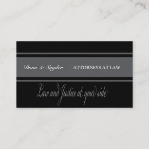 Attorney Black & Grey Minimal Typography Business Card