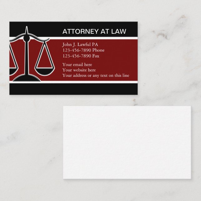 Attorney Business Cards (Front/Back)
