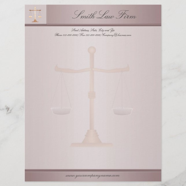 Attorney Business Letterhead (Front)