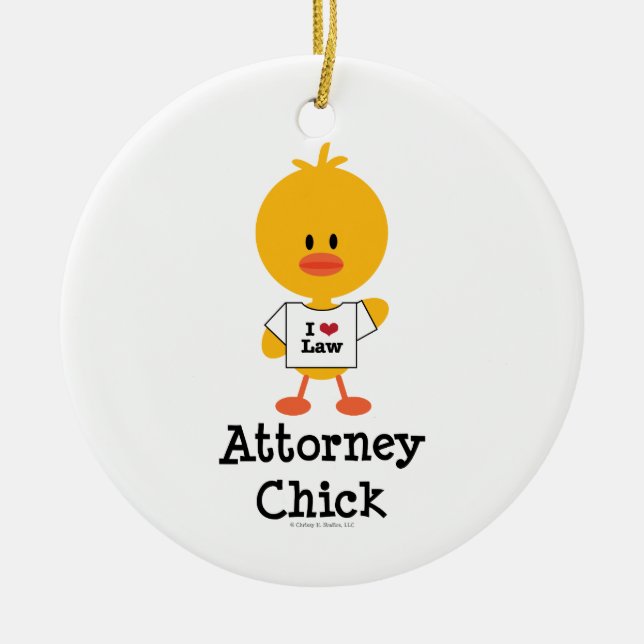 Attorney Chick Ornament (Front)