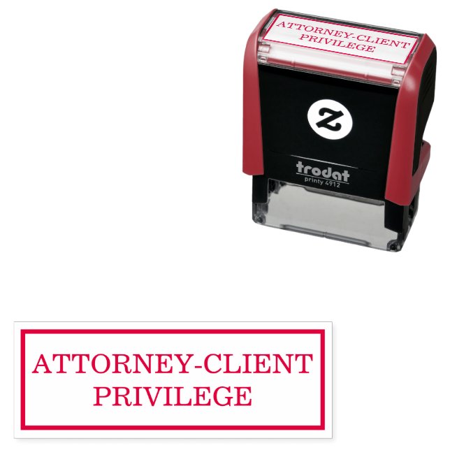 Attorney Client Privilege Self-inking Stamp (In Situ)