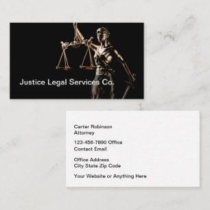 Attorney Criminal Justice Business Cards