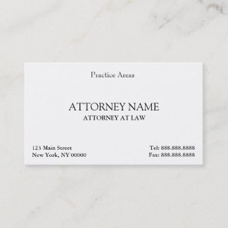 Attorney Elegant Clean Business Card