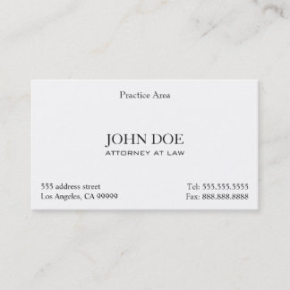Attorney Elegant Clean II Business Card