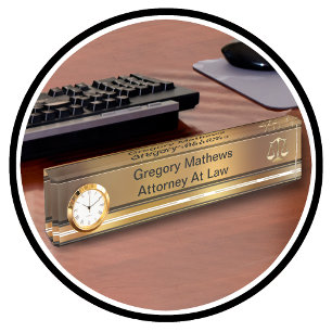 Attorney Executive Desk Name Plates