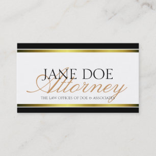 Attorney Gold Metallic Script Business Card