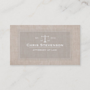 Attorney Justice Scale Traditional Vintage Style Business Card