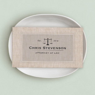 Attorney Justice Scale Traditional Vintage Style Business Card