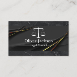 Attorney Justice Scales Law Business Card