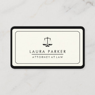 Attorney Law Lawyer Black Scale Professional Business Card