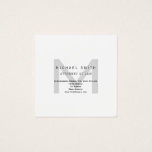 Attorney Law Modern Minimalist Plain Profile Card