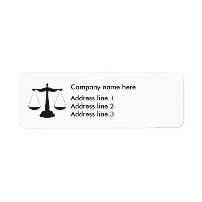 Attorney Law Office Address Template Labels (Front)