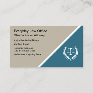 Attorney Law Office Logo Business Cards