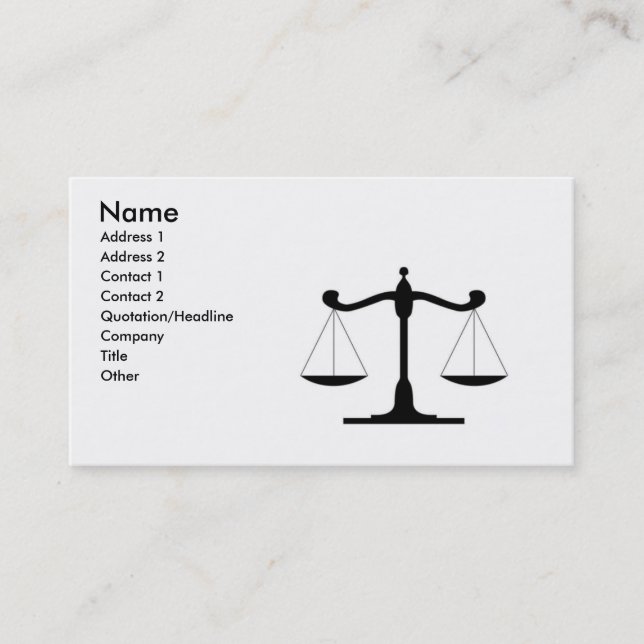 Attorney Lawyer Business Card (Front)