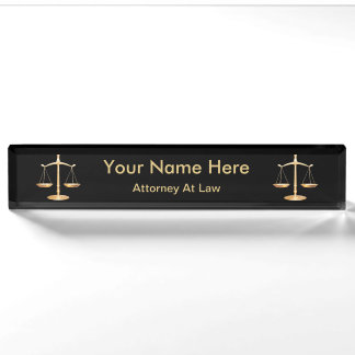 Attorney Lawyer Business Nameplate