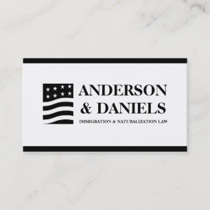 Attorney Lawyer Immigration Naturalisation Law Business Card