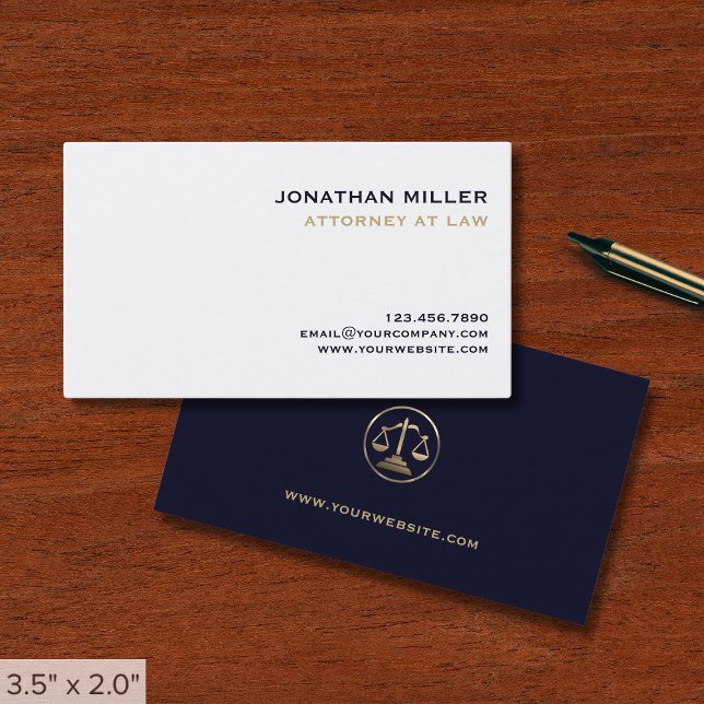 Attorney Lawyer Justice Scale Business Card (Creator Uploaded)