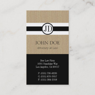 Attorney Lawyer Law Firm Pendant Tan Black Business Card