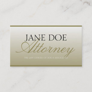 Attorney Lawyer Law Firm Script Gold Fade Business Card