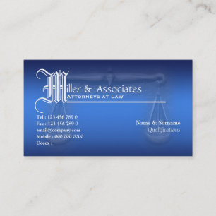 Attorney lawyer law legal business card